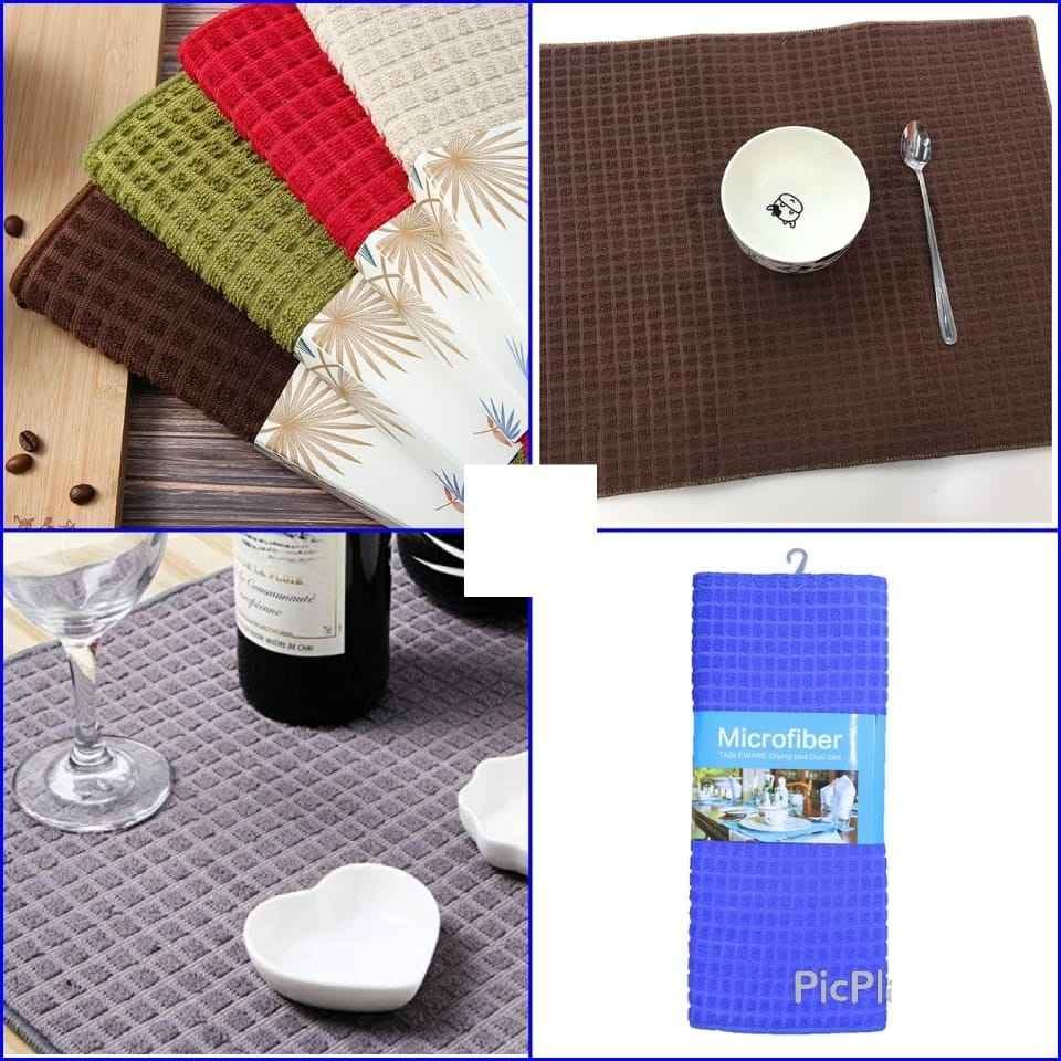 Microfibre Dish Drying Mat, 40 x 50 cm, Kitchen Sink Drainer Pad, Absorbent Tea Towel
