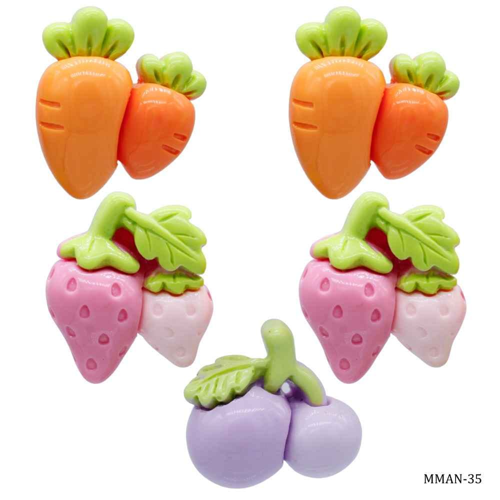 Miniature Model Vegetable 2IN1 Pack of 5Pcs Mix Colour MMAN-35