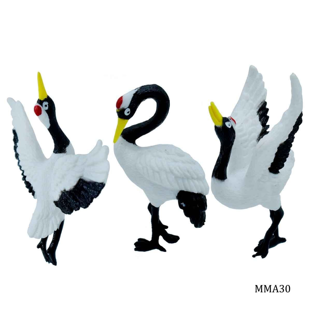 Miniature Model White Ibis Pack fo 3Pcs, Size: 3x1.5x5 cm (C0143-4) MMA30