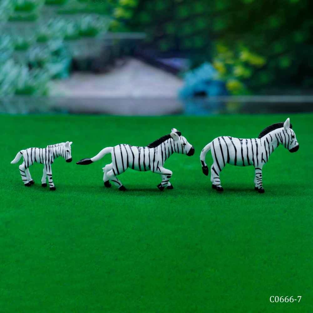 Miniature Model Zebra Pack of 6Pcs Set C0666-7