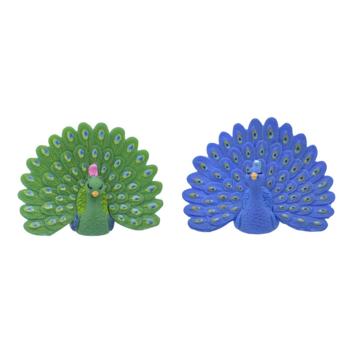 Miniature Peacock With Dancing Pack of 2 Pcs (C0697-4-5) C0697-4-5
