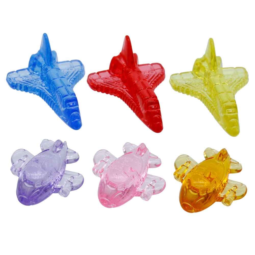 Miniature Transparent Colour Air Craft Pack of 6 Pcs MMTC18