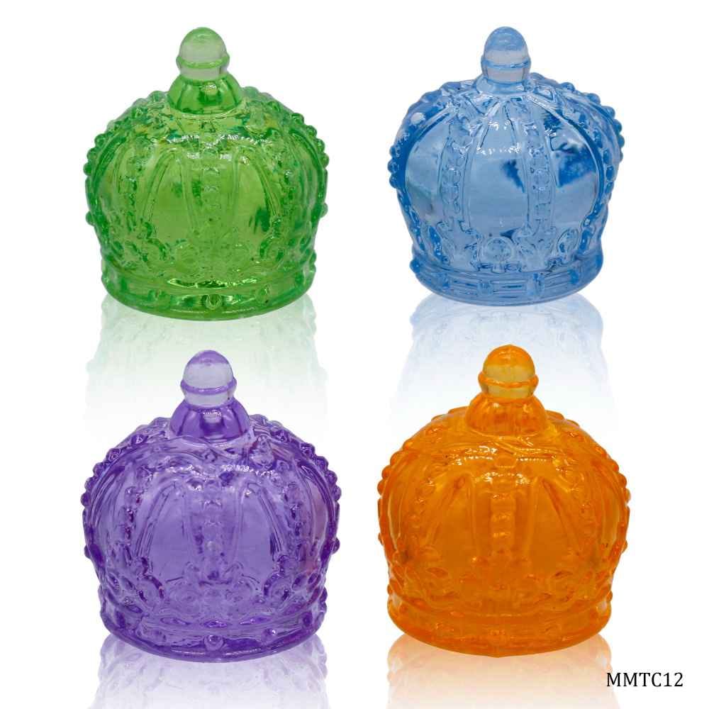 Miniature Transparent Colour Crown Pack of 4Pcs MMTC12