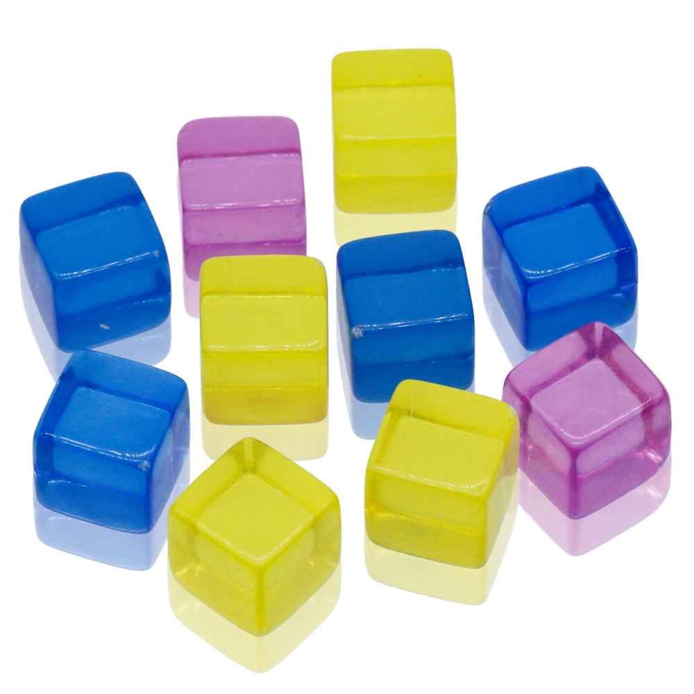 Miniature Transparent Colour Cube Pack of 10Pcs MMTC17
