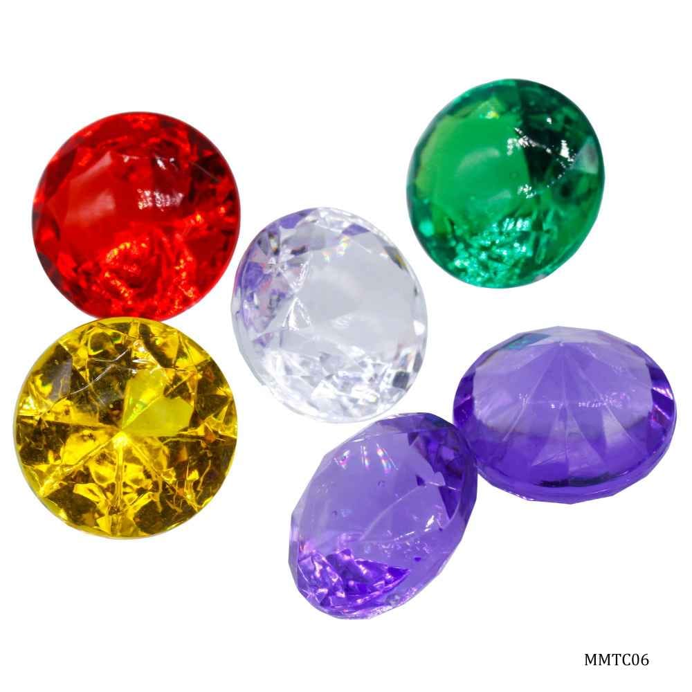 Miniature Transparent Colour Diamond Big A30 Pack of 6Pcs MMTC06