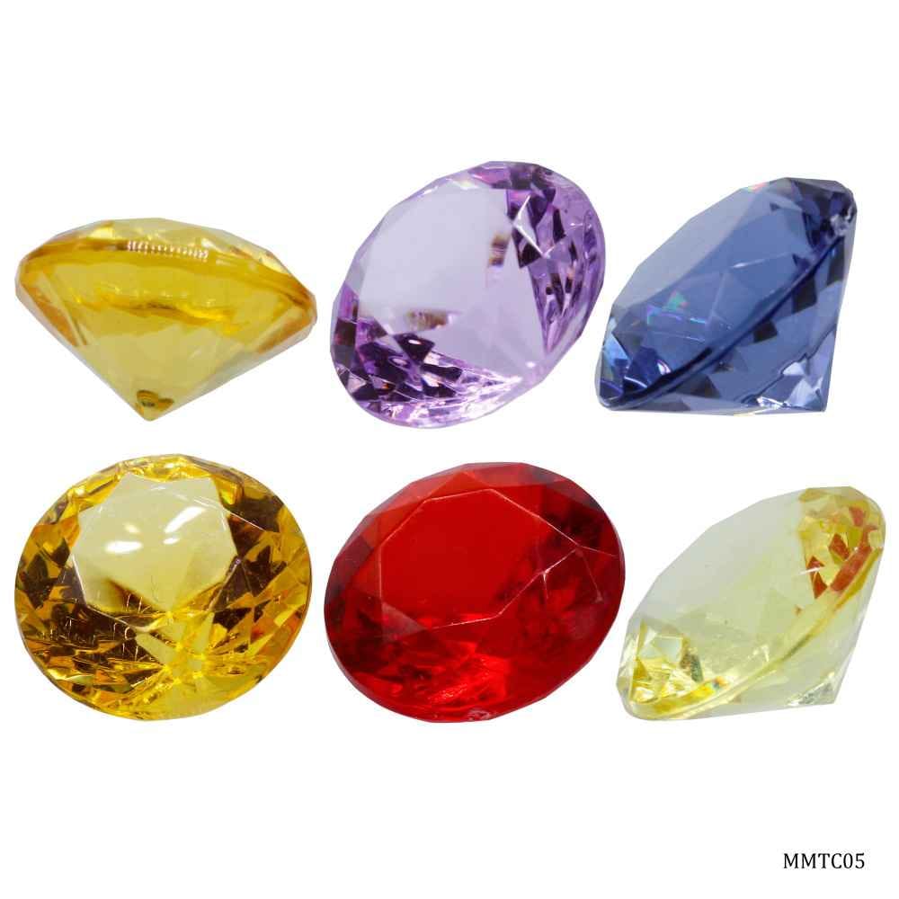 Miniature Transparent Colour Diamond Medium A25 Pack of 6Pcs MMTC05