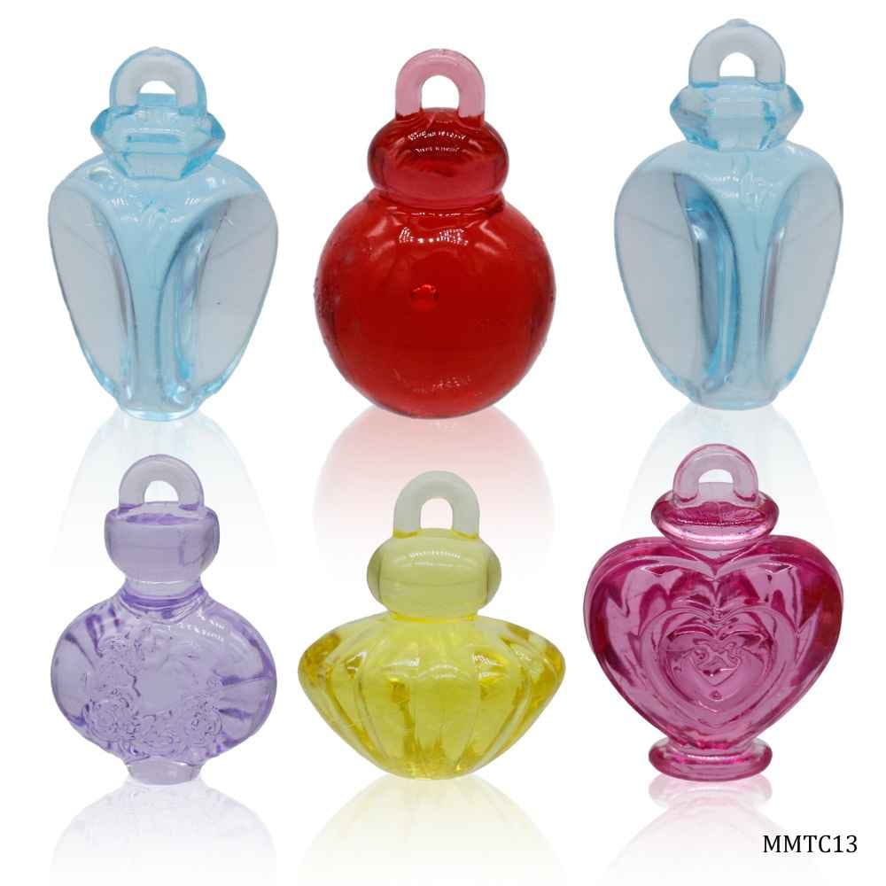 Miniature Transparent Colour Perfume Bottle Pack of 6Pcs MMTC13