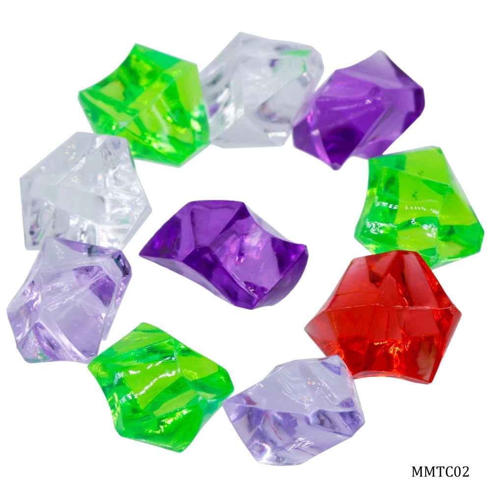 Miniature Transparent Colour Stone Medium Pack of 10Pcs MMTC02
