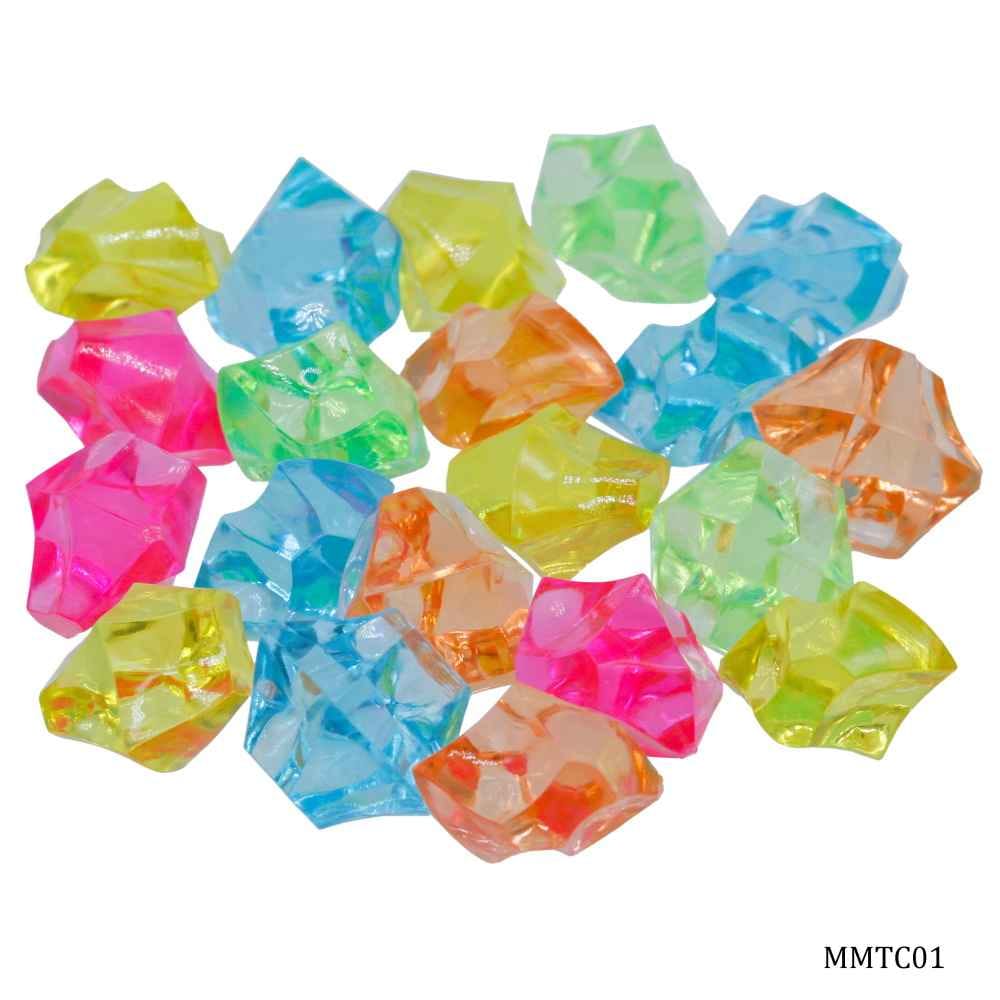 Miniature Transparent Colour Stone Small Pack of 20Pcs MMTC01