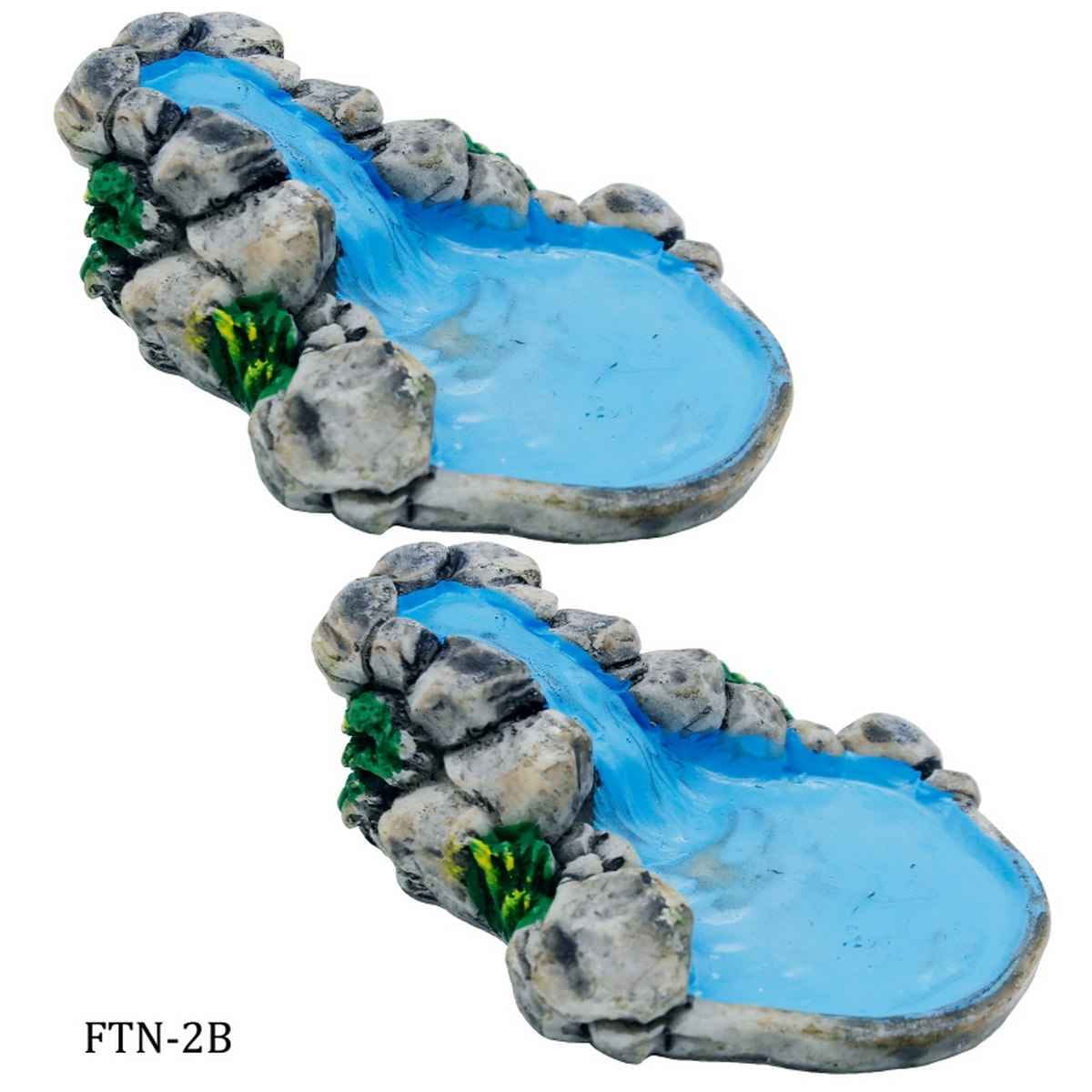 Miniature Model Accessories Antique Fountain Pack of 2pcs, Size: 4x5.5x1.5 cm (C0189-3) FTN-2B