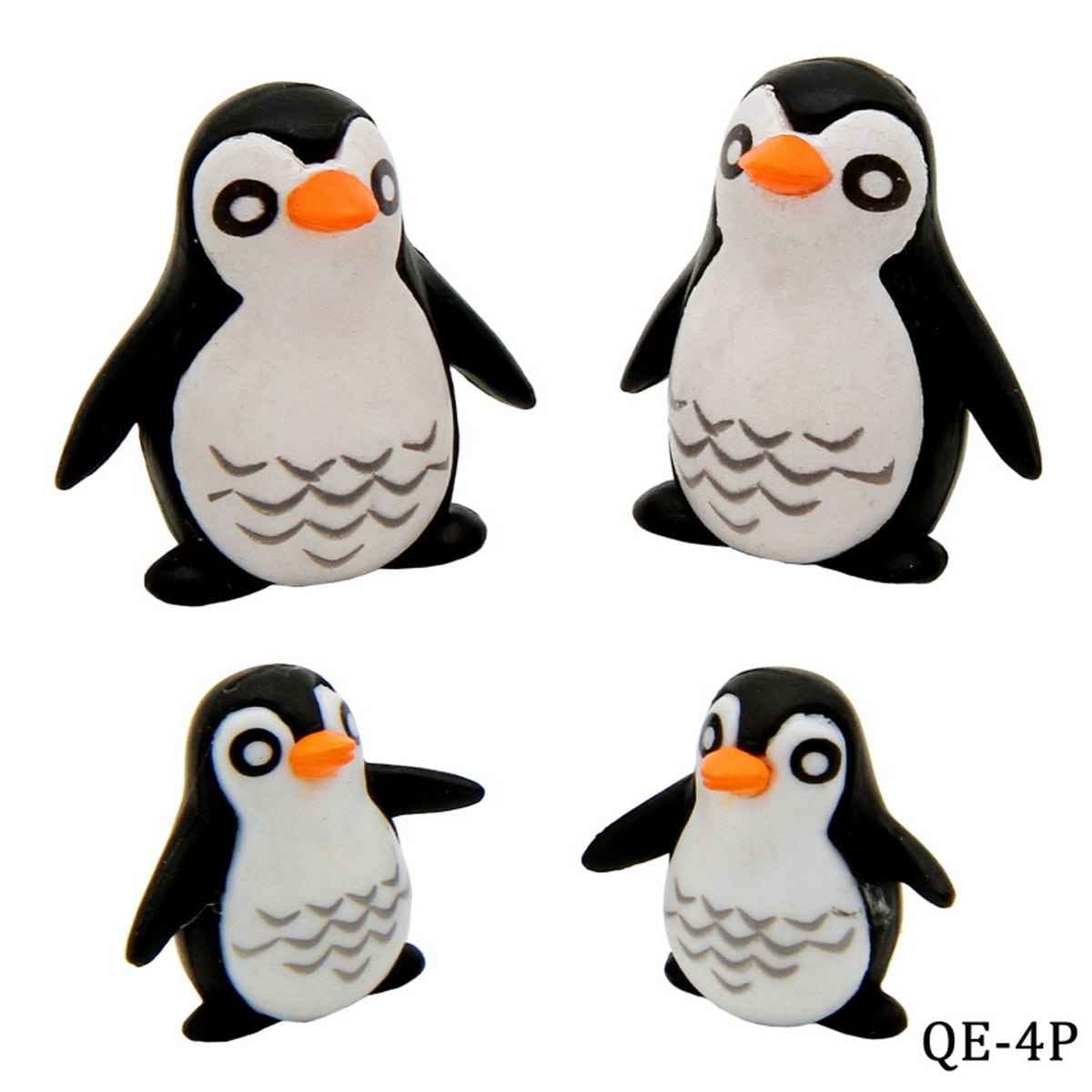 Miniatures Model Accessories Peaguin Pack of 4 Pcs, Size: 1.5x2x1.5 Cm (C0867-1/2) QE-4P