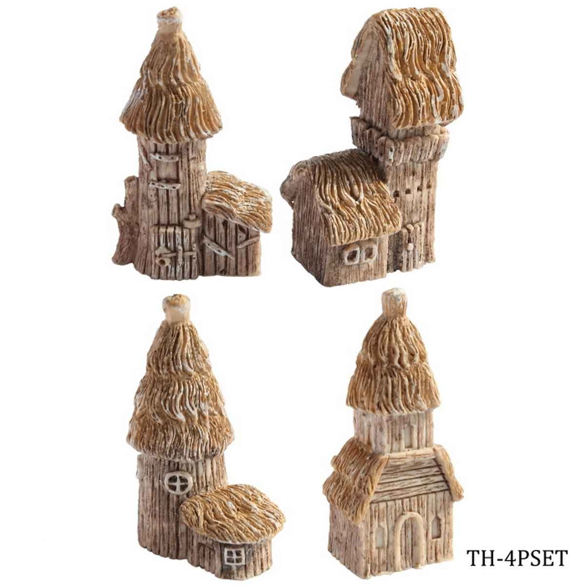 Miniatures Model Accessories Plant Tree Home Pack of 4Pcs, Size: 2.5x5x1 Cm TH-4PSET