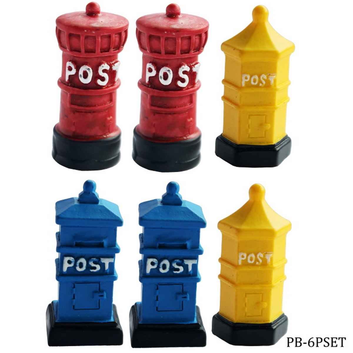 Miniatures Model Accessories Post Bank Pack of 6Pcs, Size: 1.5x1.5x3 Cm (C0647-1/2/3) PB-6PSET