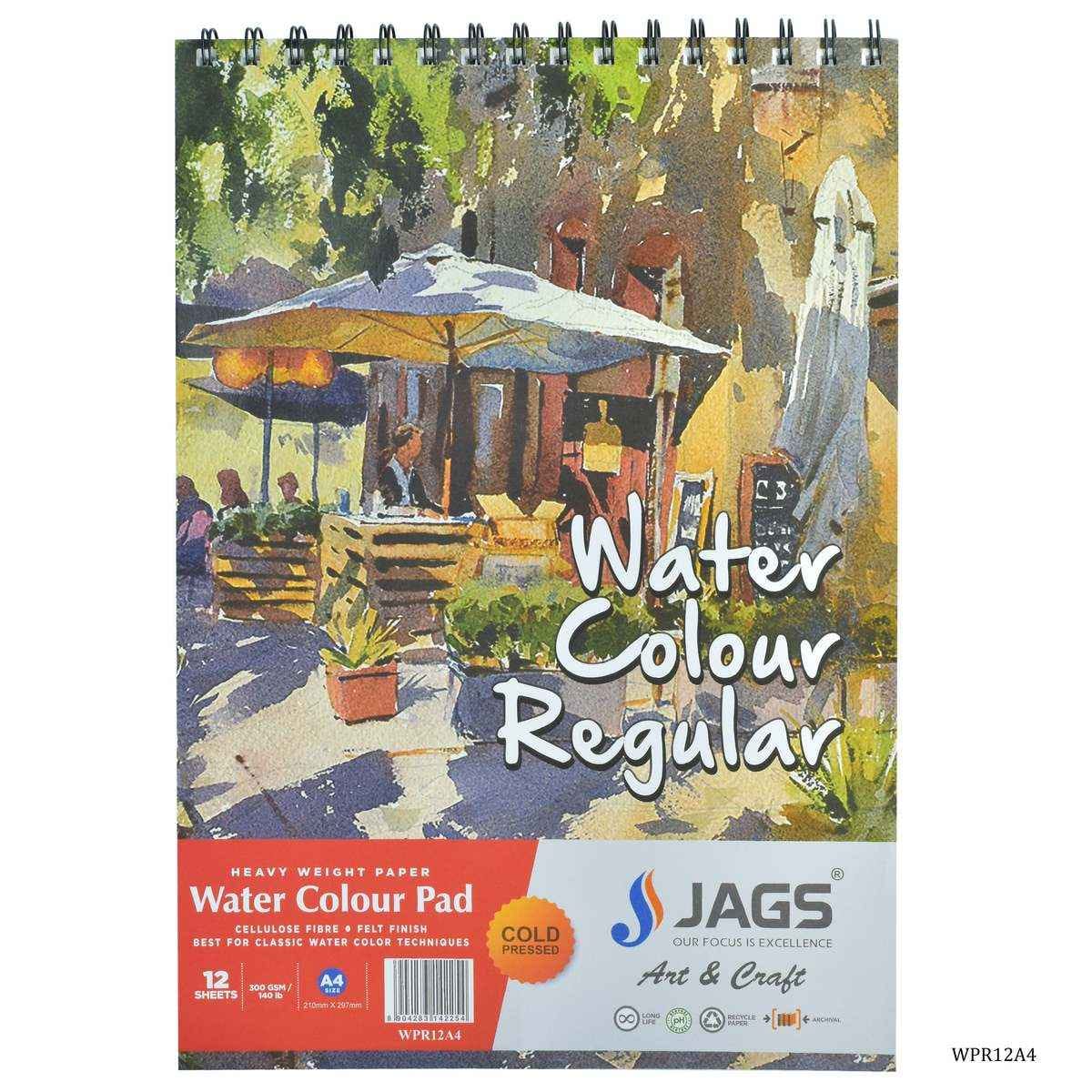 Watercolor Pad Regular Pack Of 12 Sheet 300 Gsm WPR12A4