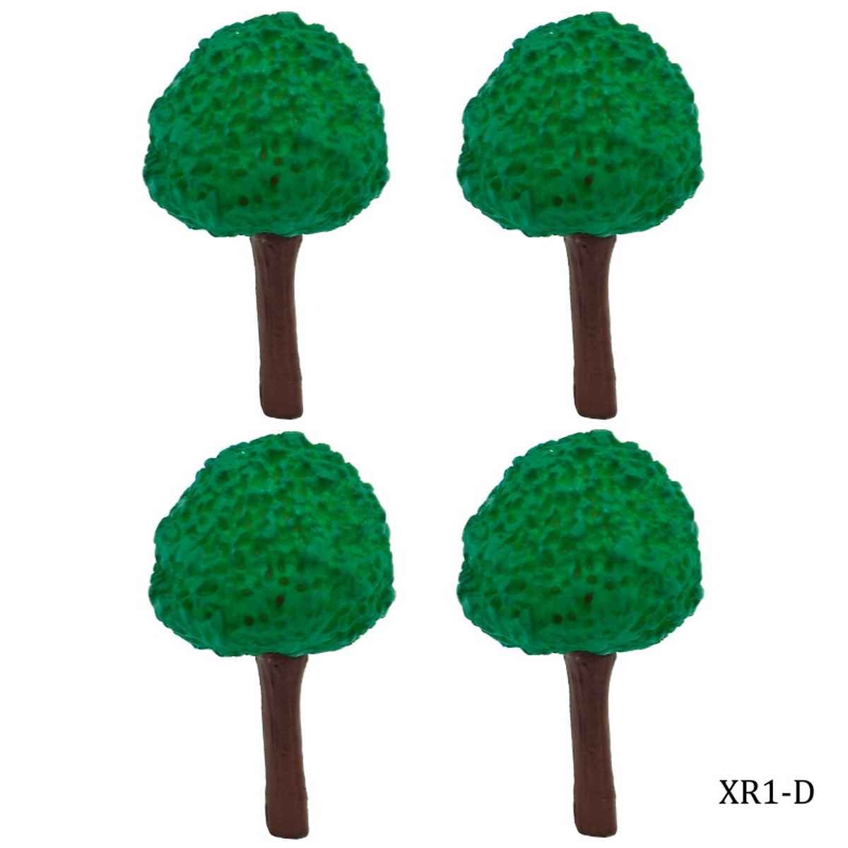Miniatures Model Plastic Accessories Model Trees (C0808-3) Pack of 4Pcs, Size 2x2x3 Cm XR1-D