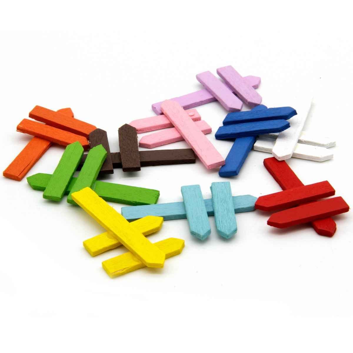 Miniatures Model Plastic Garden Boundry Pack of 10Pcs, Size: 5x3x0.5 Cm C0988-11 GBR-10P