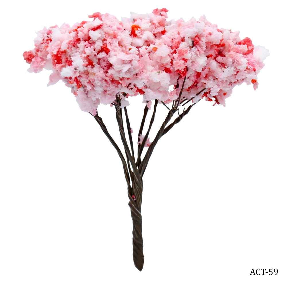Artificial Miniature Tree Size 6.5cm Two Tone Pink White Pack of 1 Pcs ACT-59