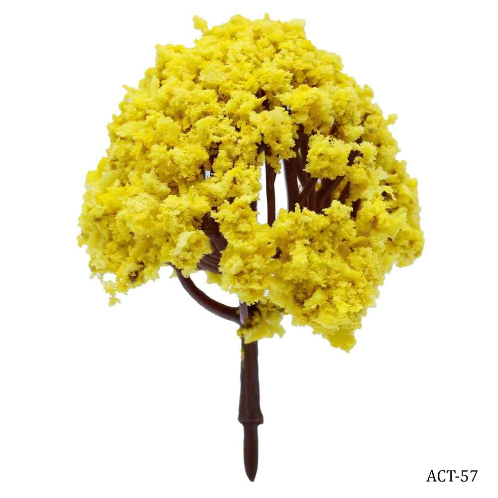 Artificial Miniature Tree Size 6cm Colour Yellow Pack of 1 Pcs ACT-57