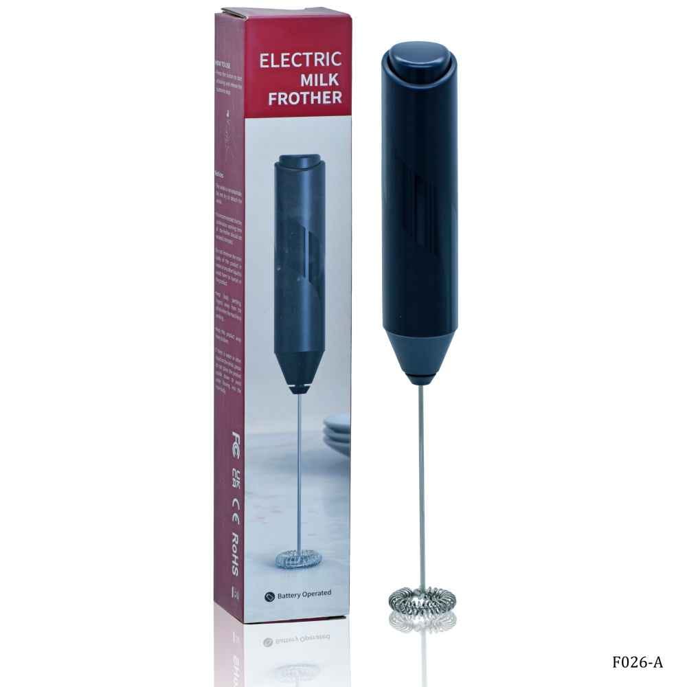 Coffee Frother, Milk Frother Blender, Foam Maker, Battery Operated, Black F026-A