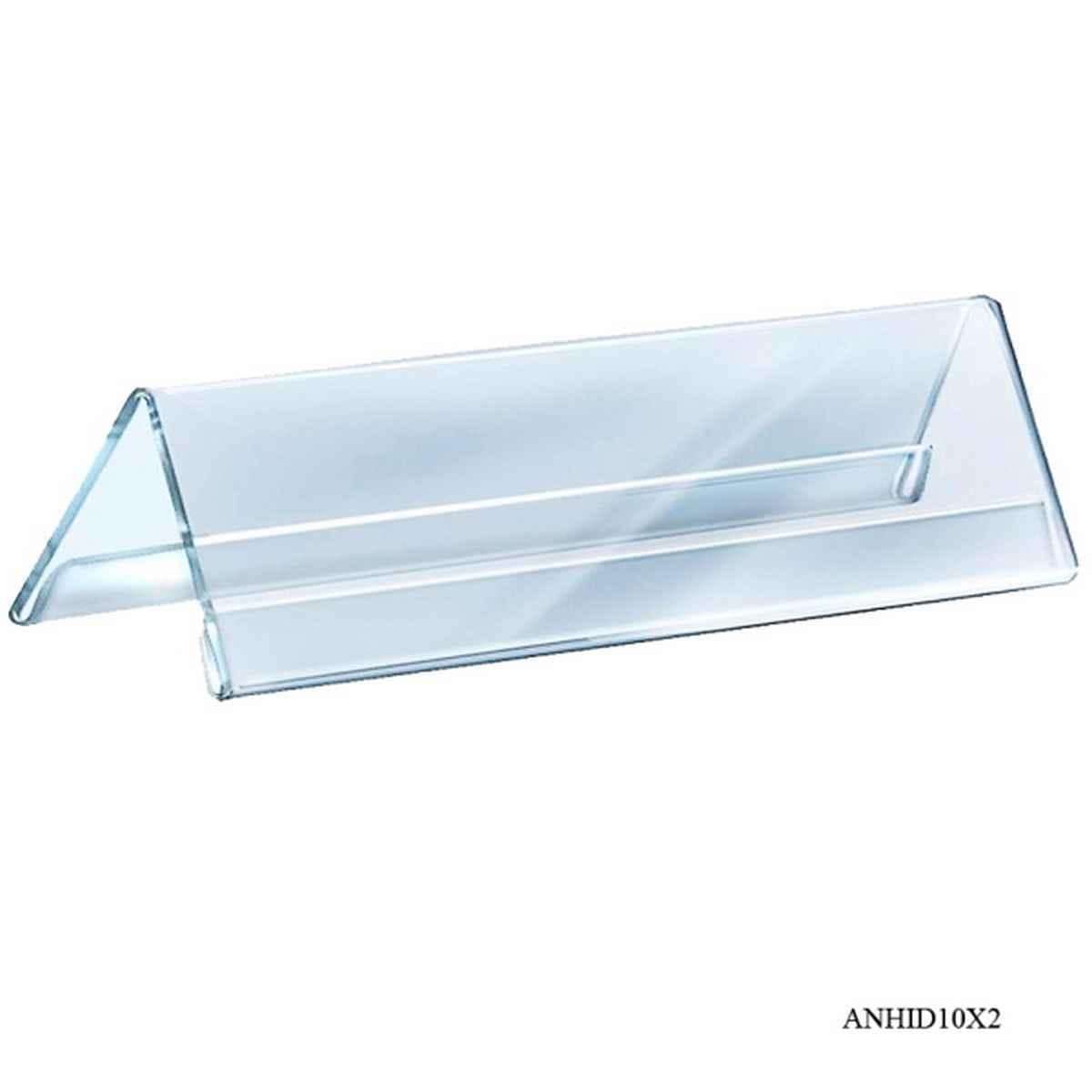 10X2 Inches Clear Transparent Acrylic Name Holder 2mm Thick ANHID10X2