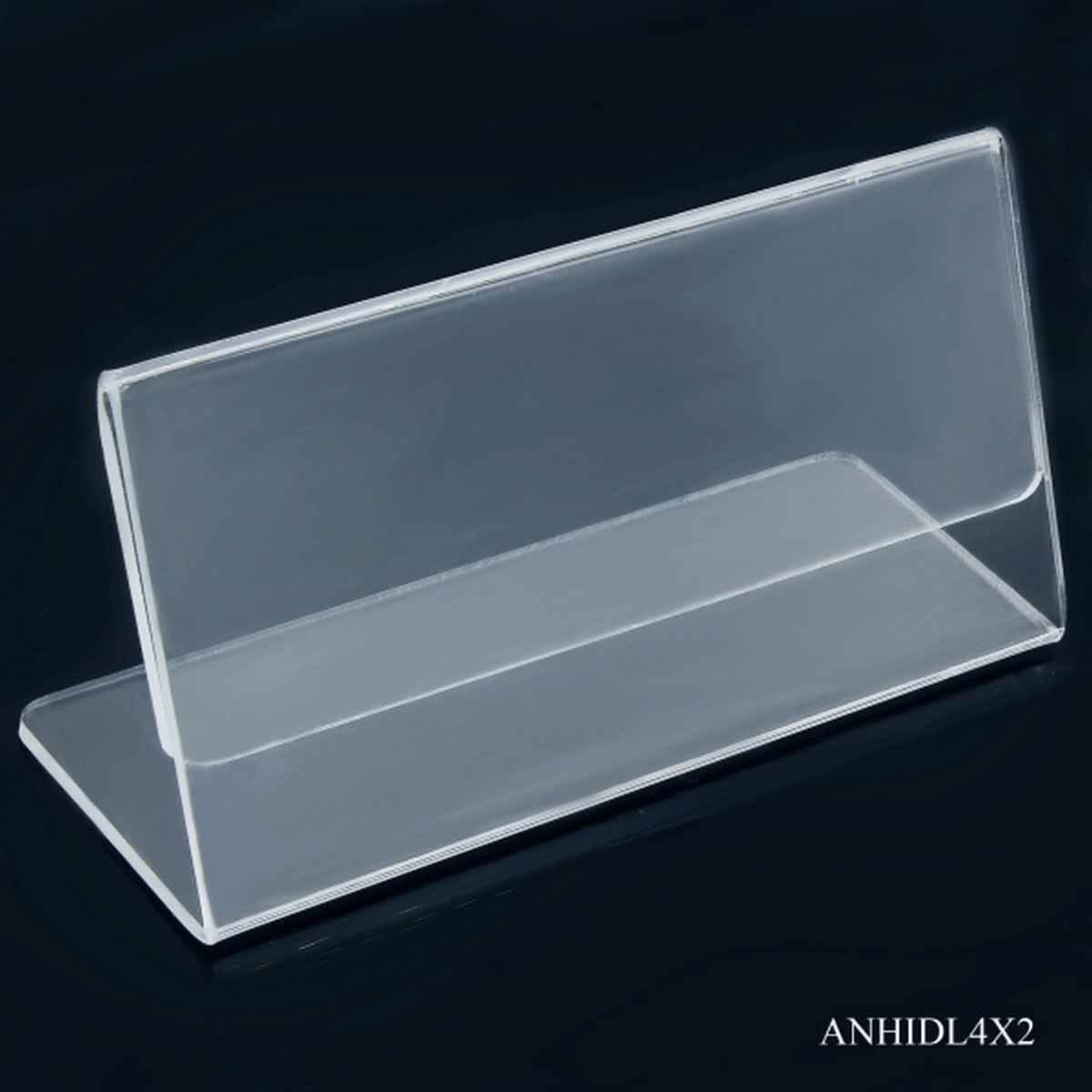 4X2 Inches Clear Transparent Acrylic Name Holder 2mm Thick ANHIDL4X2