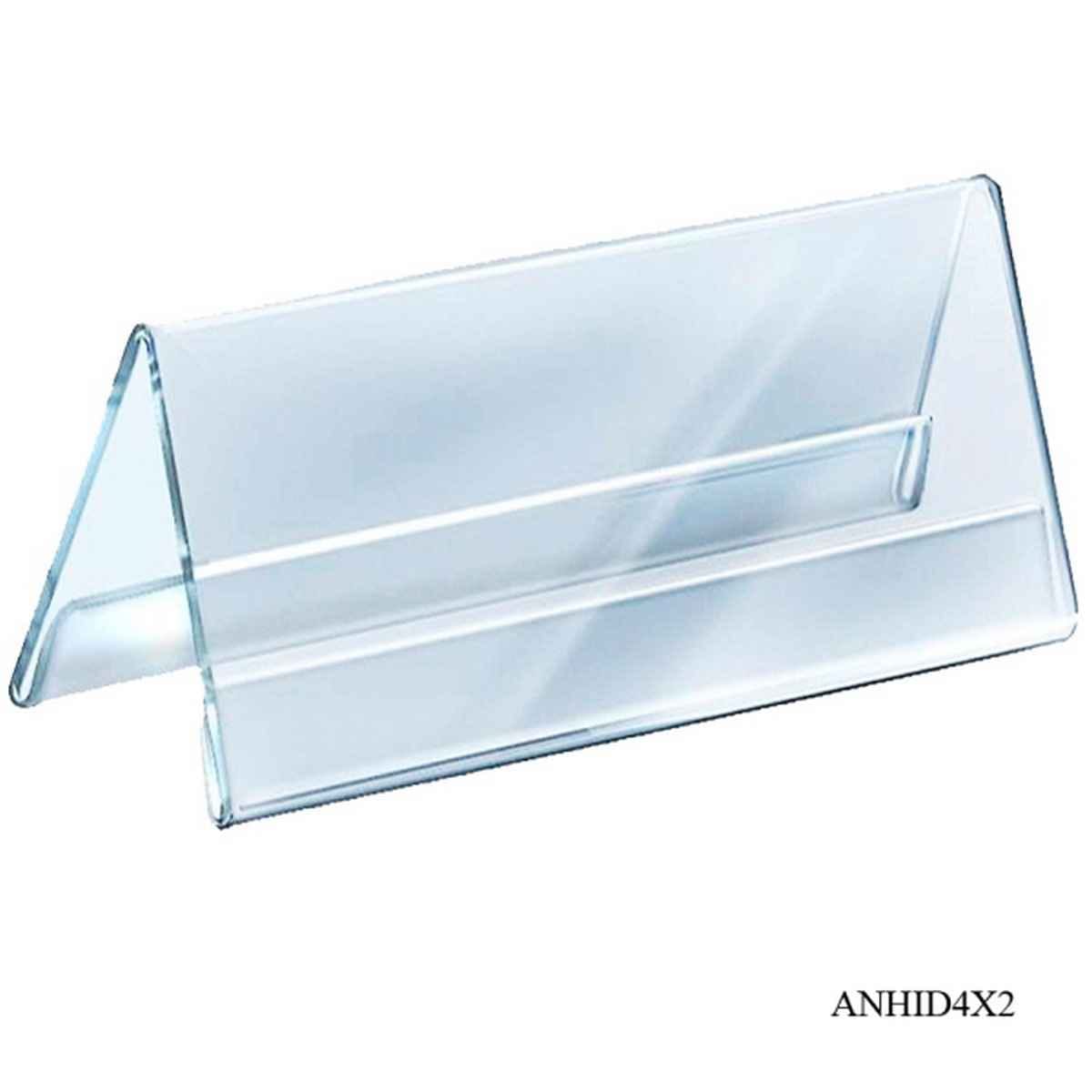 4X2 Inches Clear Transparent Acrylic Name Holder 2mm Thick ANHID4X2