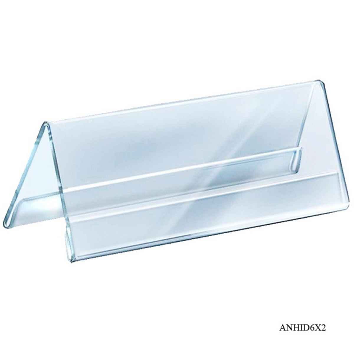 6X2 Inches Clear Transparent Acrylic Name Holder 2mm Thick ANHID6X2