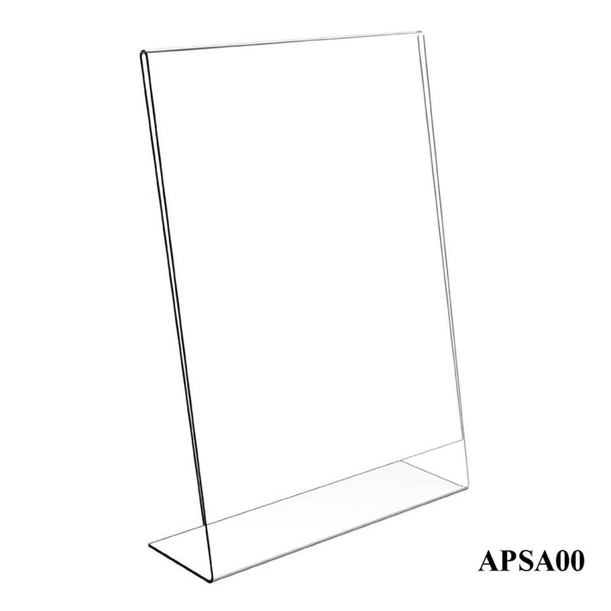 4X6 Inches Clear Transparent L Shape A6 Acrylic Paper Stand 2mm Thick APSA00