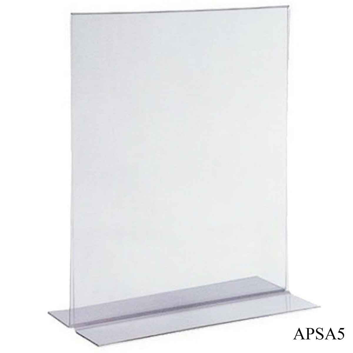 6X8 Inches Clear Transparent T Shape A5 Acrylic Paper Stand APSA5