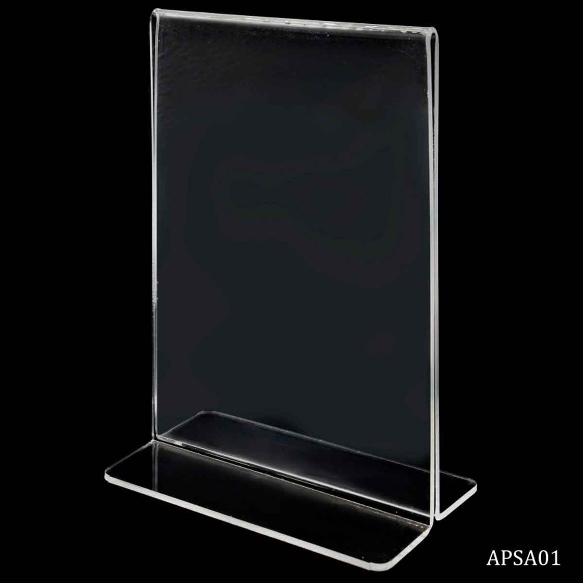 4X6 Inches Clear Transparent T Shape A6 Acrylic Paper Stand 2mm Thick APSA01