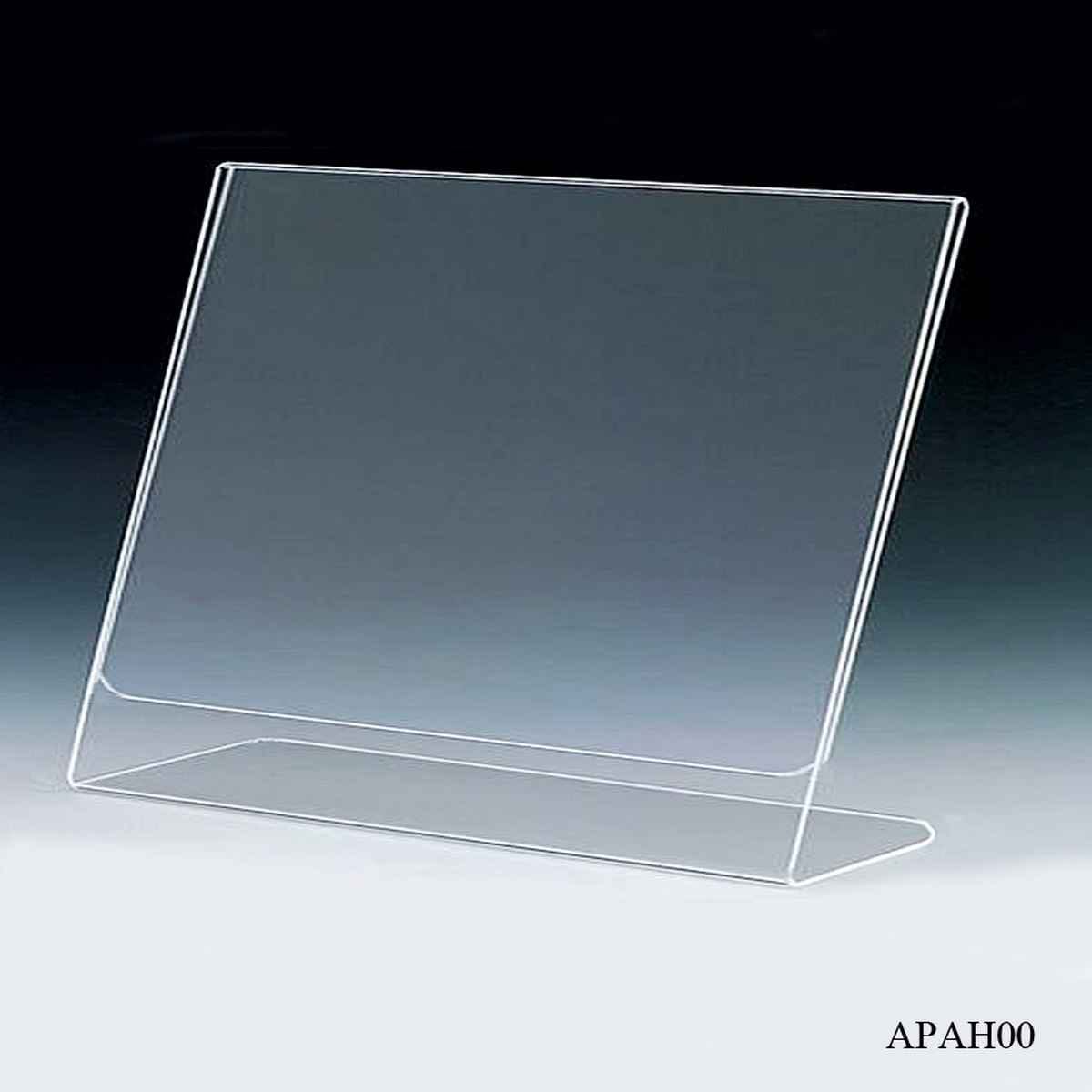 A4 Clear Transparent Horizontal L Shape Acrylic Paper Stand 3mm Thick Picture Holder APAH00