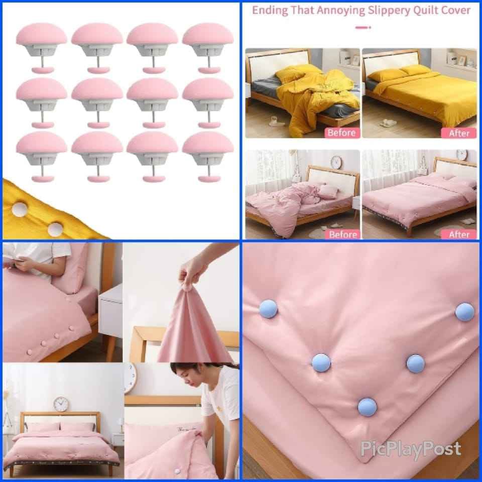 Aadya Crafts Bed Sheet Holder Clips, Pack of 6, Duvet Cover Fasteners, Anti-Movement Quilt Grippers for Socks, Curtains