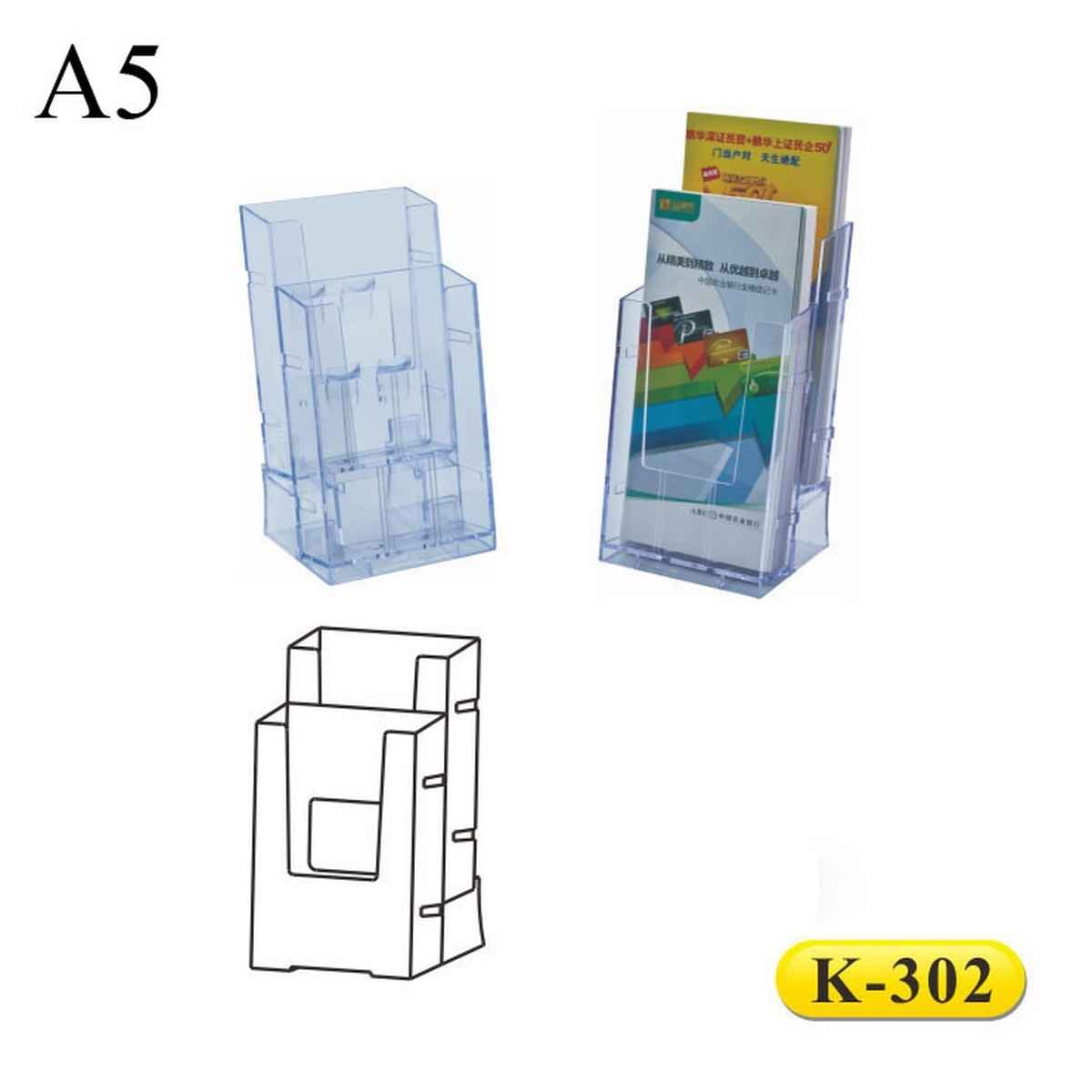 A5 Display Stand 2pcs ABS Plastic Magazine Book Stand K302