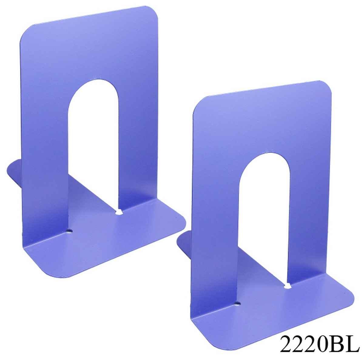 Blue Metal Bookend Stander Set of 2, 6.25 X 5.25 inch for Office, Home, Bedroom 2220BL