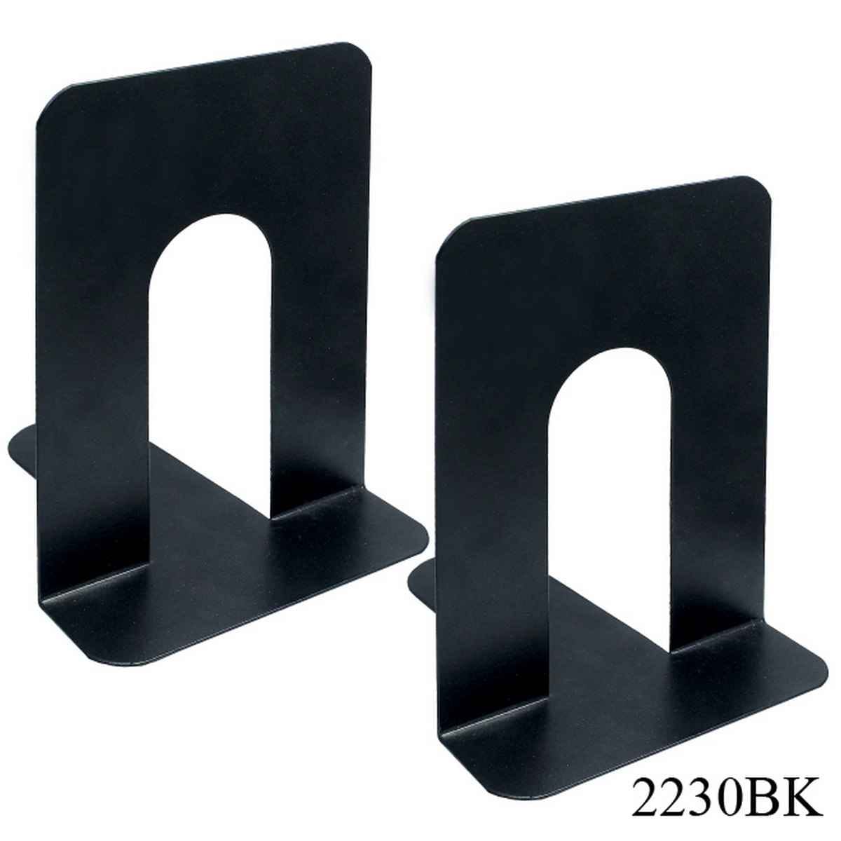 Black Metal Bookend Stander Set of 2, 7.25 X 5.25 inch for Office, Home, Bedroom 2230BK