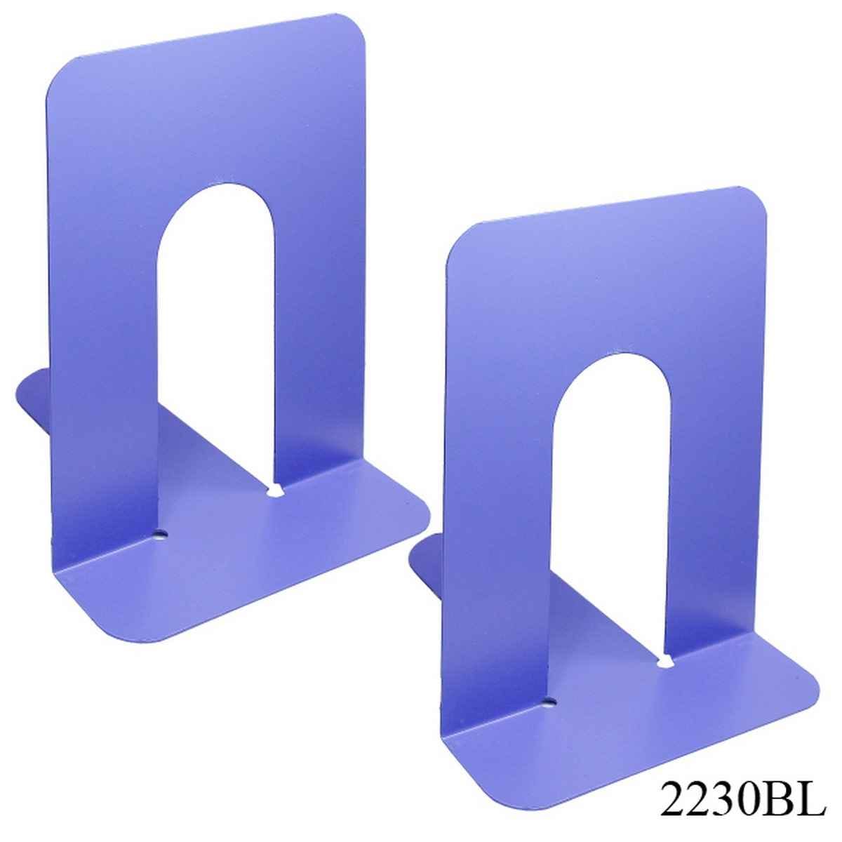 Blue Metal Bookend Stander Set of 2 7.25 X 5.25 inch for Office, Home, Bedroom 2230BL