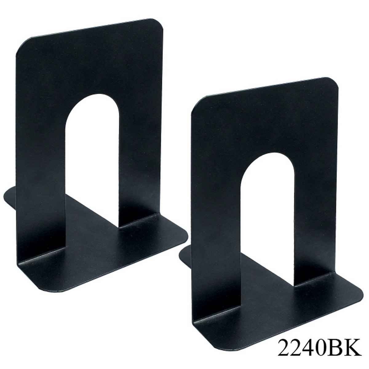 Black Metal Bookend Stander Set of 2, 8.25 X 5.25 inch for Office, Home, Bedroom 2240BK