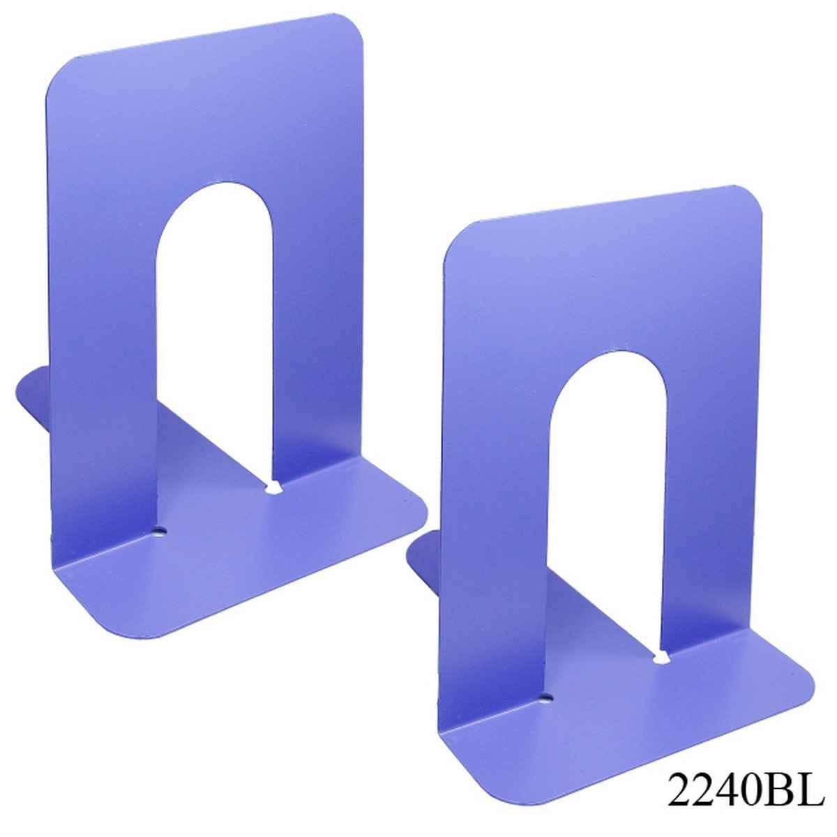 Blue Metal Bookend Stander Set of 2, 8.25 X 5.25 inch for Office, Home, Bedroom 2240BL