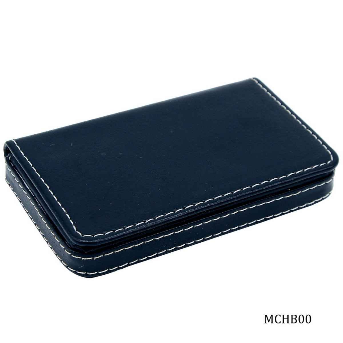 Black Leather Card Holder MCHB00