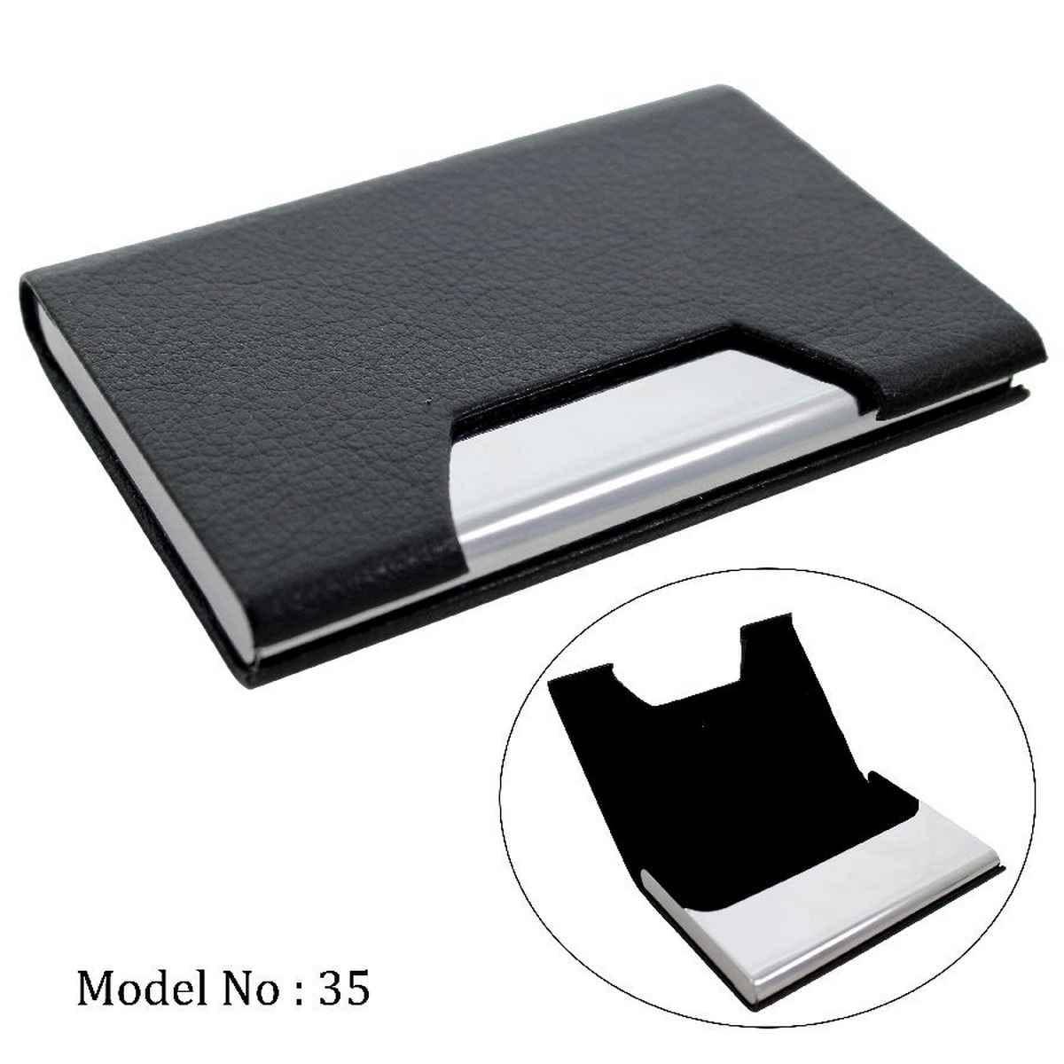 Black Colour Pocket Magnetic Card Holder Case (119) 35