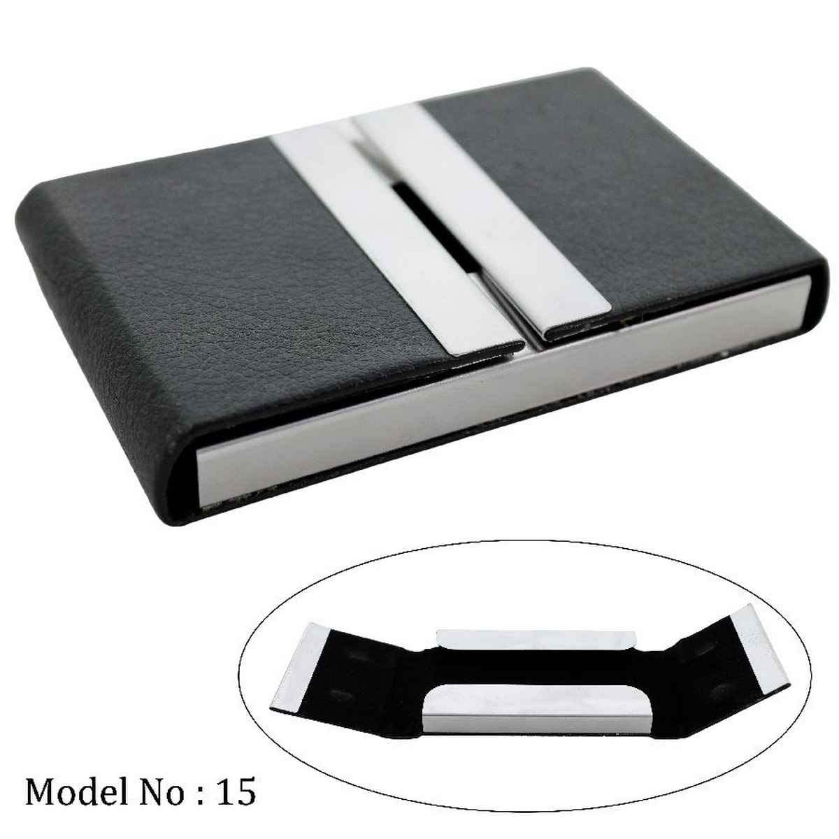 Black Colour Pocket Magnetic Card Holder Case 15