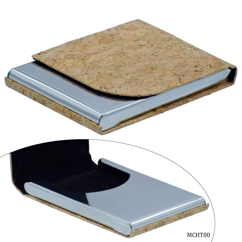 Magnetic Card Holder Cork Cover Top Open MCHT00
