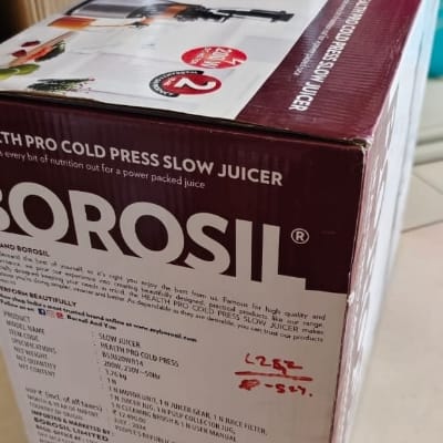 BOROSIL HEALTH PRO COLD PRESS SLOW JUICER 200W.