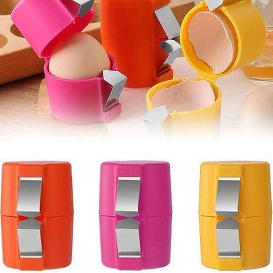 Egg Shell Opener and Separator Tool, Handheld Egg Cracker for Raw Eggs, Multicolour Kitchen Gadget, Pack of 1Pcs