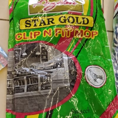 PIGEON MOP WHITE STAR GOLD CLIP N FIT 10ENCH