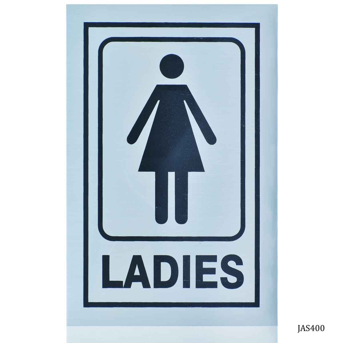 Ladies Toilet Door Sticker Aluminum Self Adhesive Vertical Signage Sticker 4X6 Inch JAS400