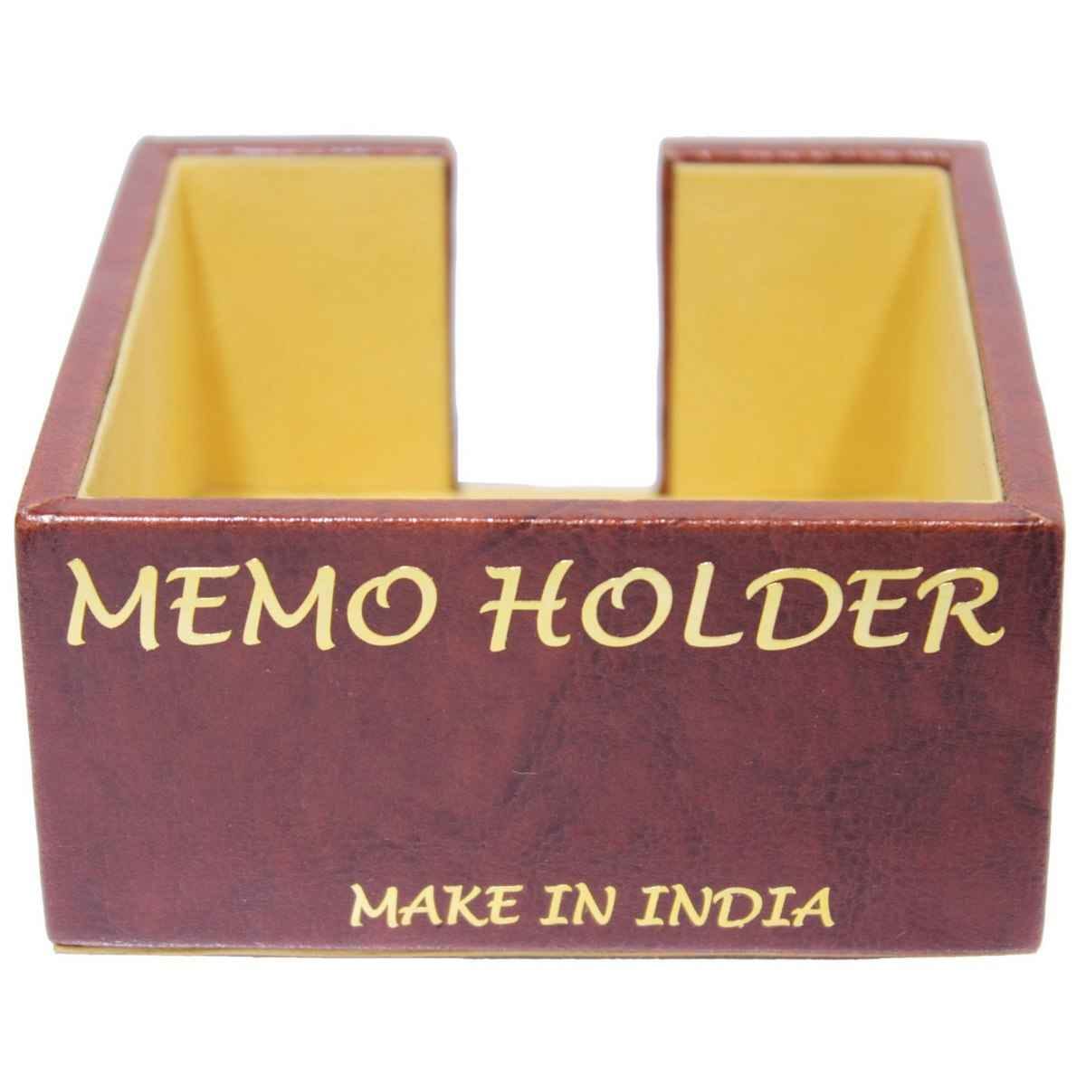Cherry Leather Memo Holder for Desktop MHLC00