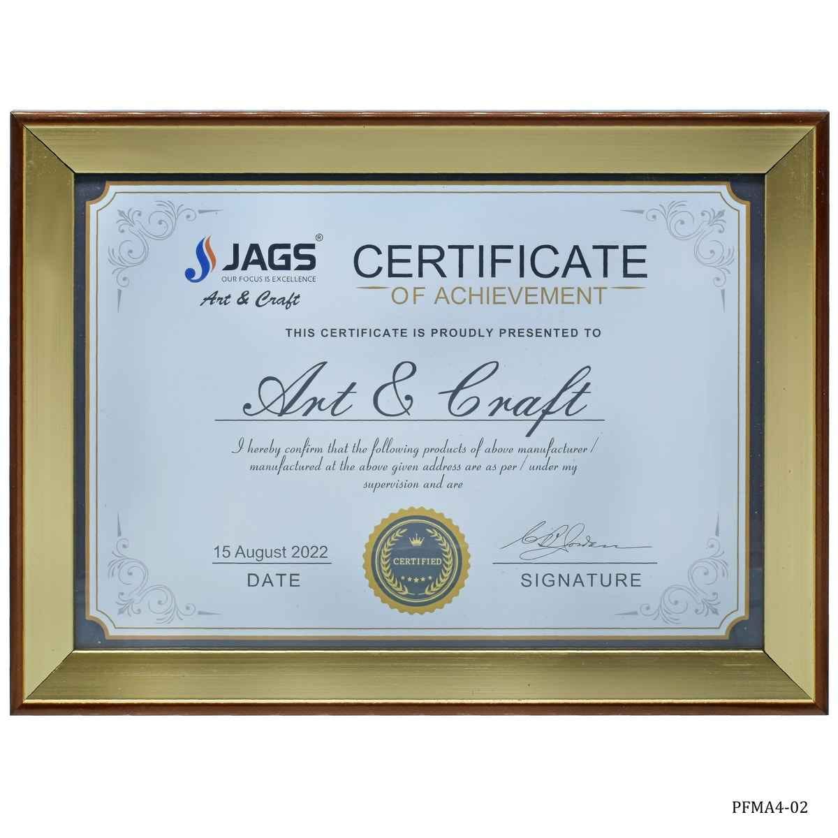 A4 Moulding Gold Decorative Wooden Photo Frame Fines Big PFMA4-02