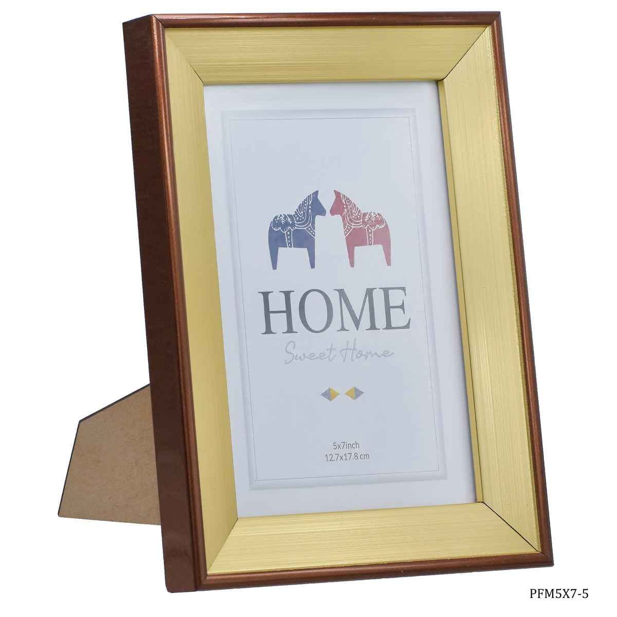 5X7 Inches Gold Decorative Wooden Photo Frame Fines Medium PFM5X7-5