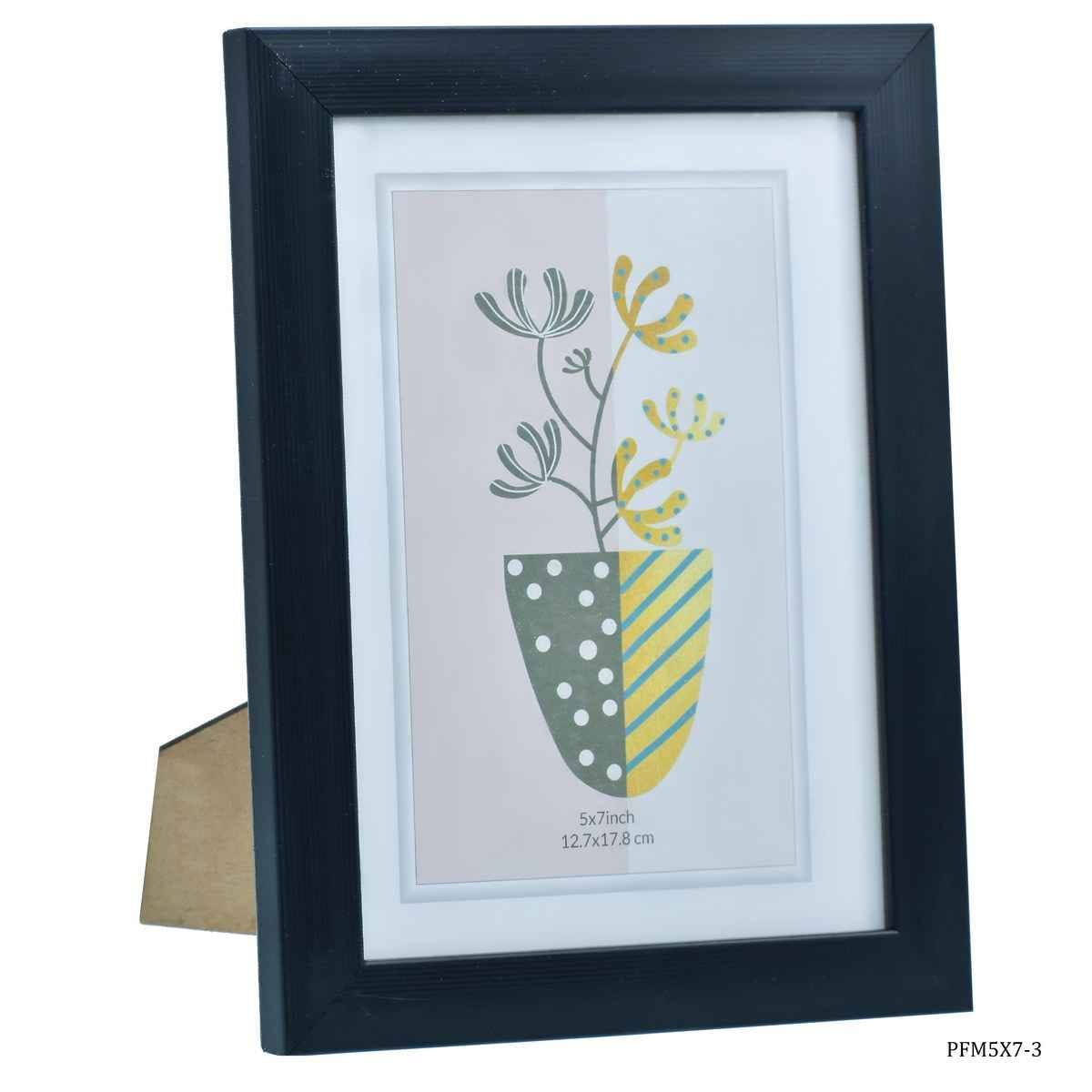 5X7 Inches Black Decorative Wooden Photo Frame Fines Medium PFM5X7-3